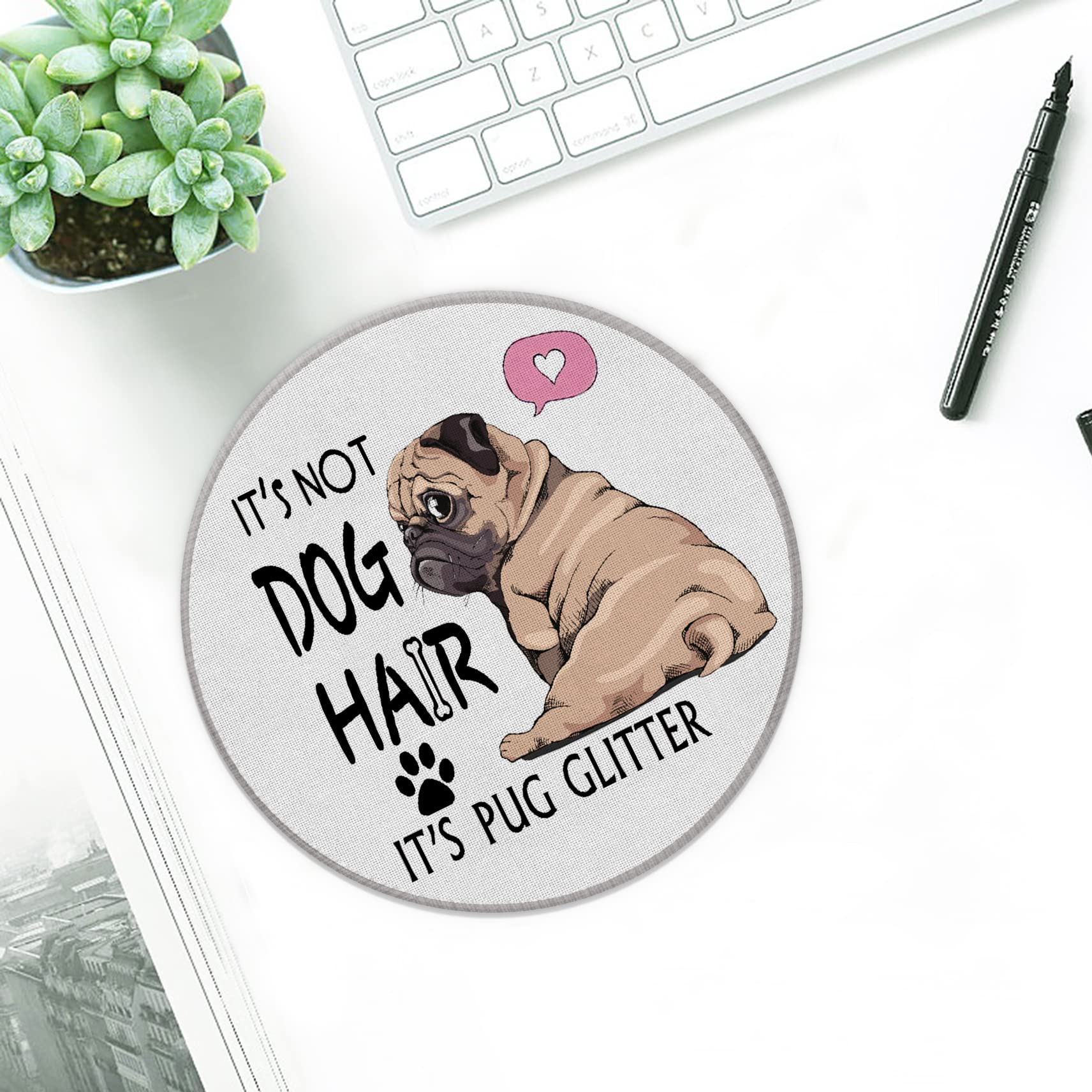 Amazon.co.jp: It's Not Dog Hair It's Pug Glitter 防水 スモール